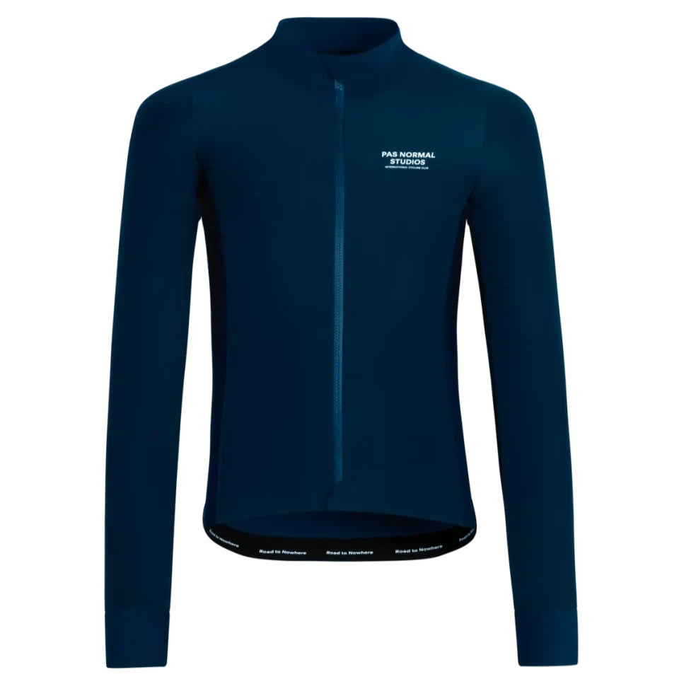 Psn™ - Mehanizem Thermo Dolg Rokav Trikot - Modra