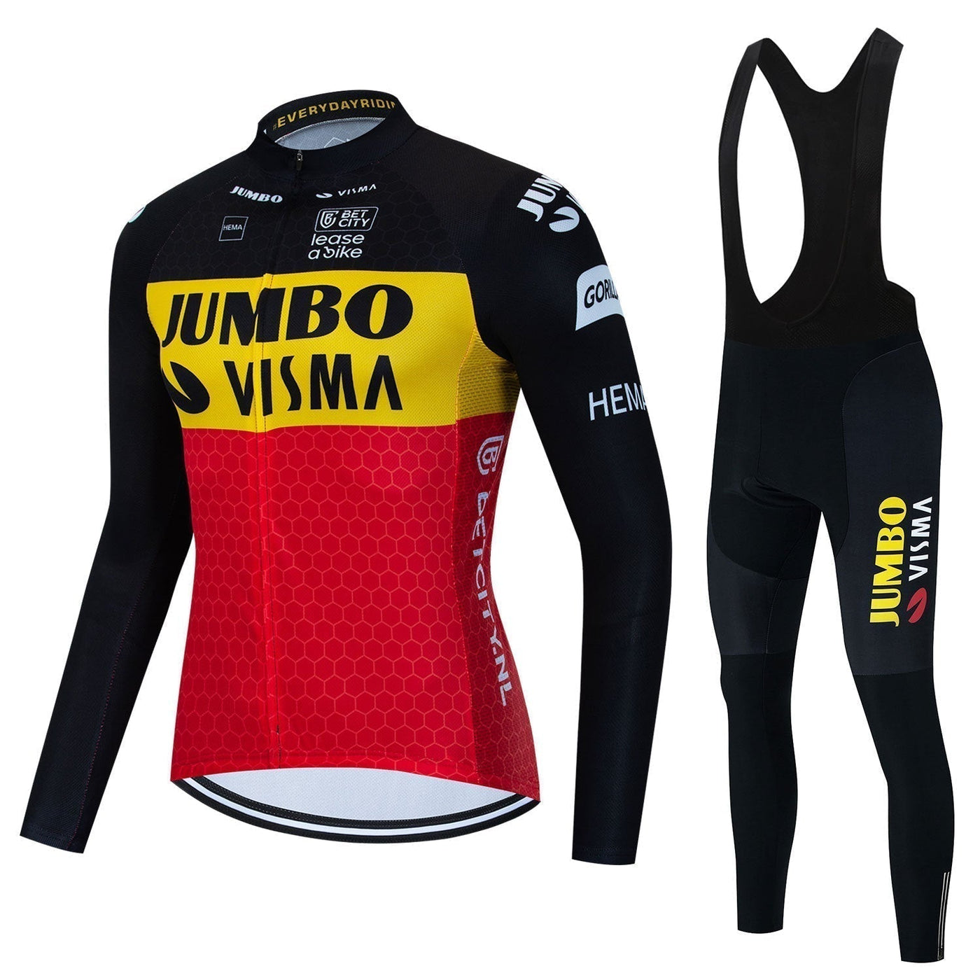 Jumbo Visma - Profesionalna dolgoročna kolesarska majica