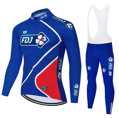 FDJ - Profesionalna kolesarska majica z dolgimi rokavi