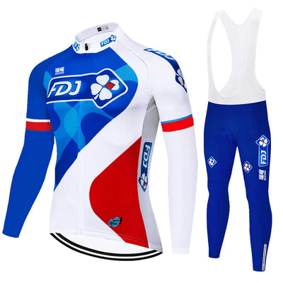 FDJ - Profesionalna kolesarska majica z dolgimi rokavi