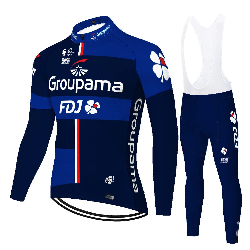 FDJ - Profesionalna kolesarska majica z dolgimi rokavi